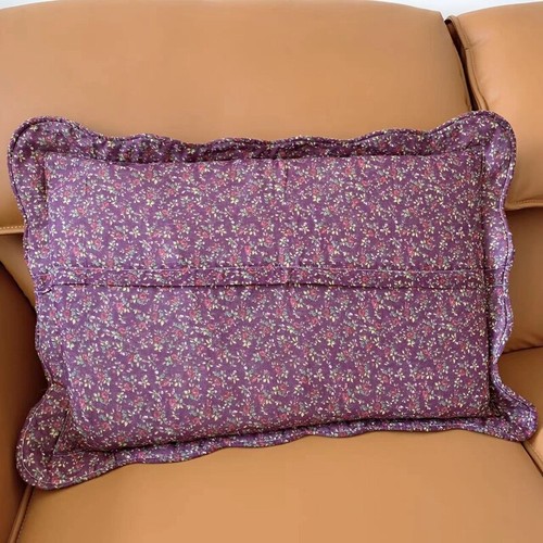Shabby Quilted Cotton Cushion Cover Pillow Case Sham Patchwork Bed 40X60cm Retro - Picture 15 of 54