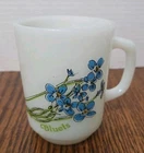 Vintage Bluets Milk Glass Coffee Cup