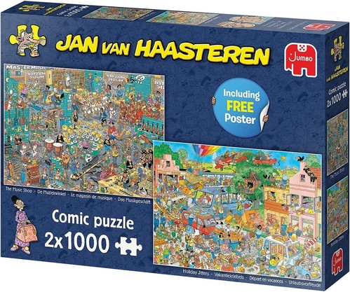 Jumbo, Jan Van Haasteren - Music Shop and Holiday Jitters, Jigsaw pu (US IMPORT) - Picture 7 of 8