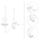 2pcs Ballerina Girl Ornaments Christmas Tree Pendants Decorations