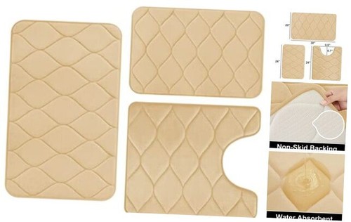 Memory Foam Bathroom Rugs - Water Absorbent, Super Soft Non-Slip Bath Mat,