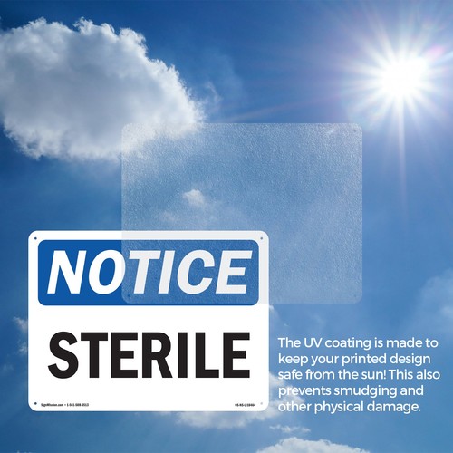 Sterile OSHA Notice Sign Metal, Plastic, Or Decal - 5 or 10 Pack - Picture 6 of 43