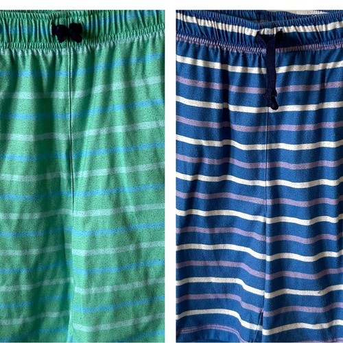 Bundle of 2 Primary Kid's Drawstring Striped Sleep Shorts in Size 14