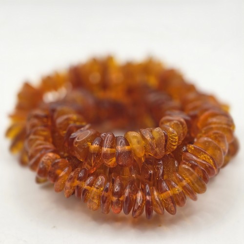 Vintage Graduated Baltic Amber Chip Necklace 26" 51g - Picture 11 of 18