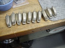 Lot of 10 Vintage 50s Ludwig Nickel Large Classic Bass Drum Lugs and screws