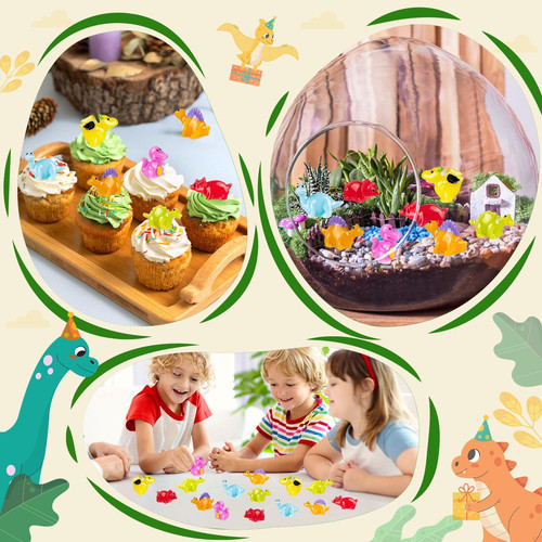 144PCS Mini Dinosaur Figures Resin Small Toys Garden Dinosaurs... - Picture 3 of 7