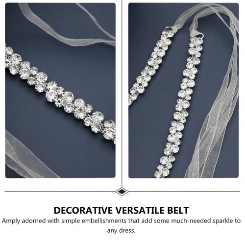 1pz Cintura con Strass Cintura in Vita con Strass Accessorio per Abito da Sposa () - Foto 4 di 12