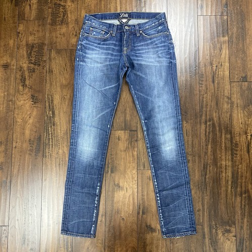 Lucky Brand Riley lässige Röhrenjeans Damen 6/28 blau 100 % Baumwolle hergestellt in den USA