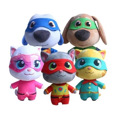 28cm Cartoon Cat Dog Plush Superhero Doll Soft Stuffed Animal Kids Gift