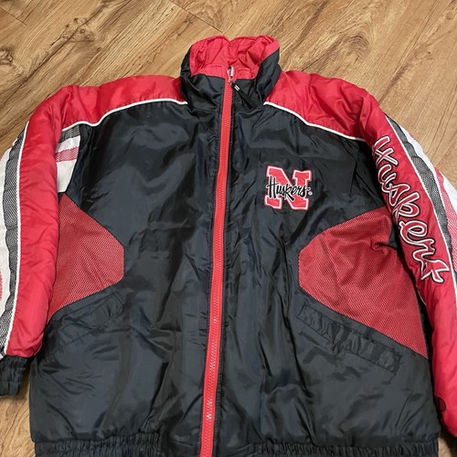 Vintage Pro Player Nebraska Cornhuskers Coat Reversible XL NCAA Football Huskers - Picture 3 of 15
