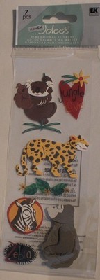 New Jolees Scrapbook  stickers GORILLA KOALA Jungle Zebra Ape zoo Safari