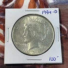 1934 D Silver Peace Dollar Coin Collection