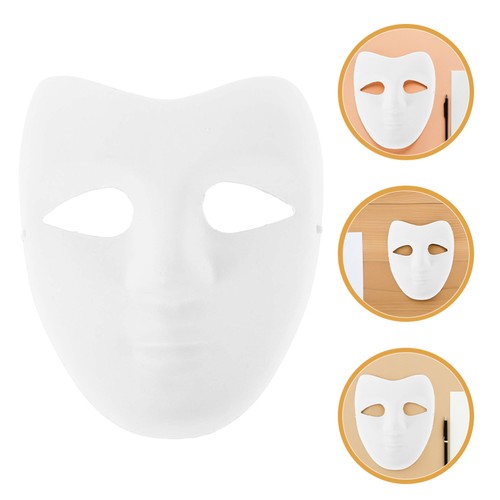 6 Pcs Männer Und Frauen Papiermaske Leere Zum Dekorieren - 第 1/12 張圖片
