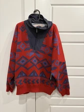 Vintage Sportswear Spyder Skiing Multicolor L Quarter Zip Pullover Sweater