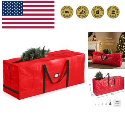 9 Ft Large Christmas Tree Storage Bag - Fits 9 Ft Artificial Trees - Plastic,...