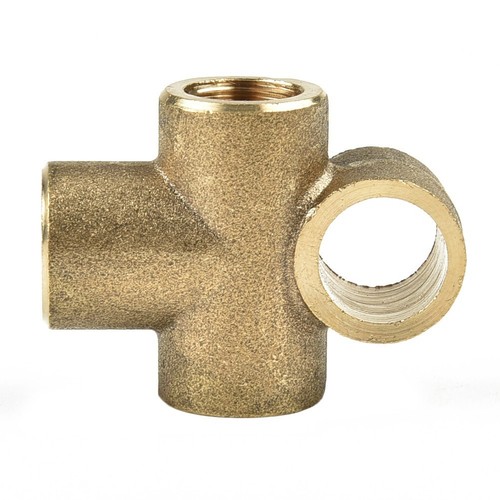 3 Vie Freno T- Pezzi Tee Con 3 Male-Nuts Corto Union 3/8 \ UNF 24 Tpi 3/16 Tubo - Picture 7 of 7