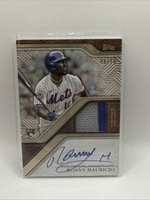 Ronny Mauricio Rookie Mets 2024 Topps Reverence ON CARD AUTO PATCH 6/10 Case Hit