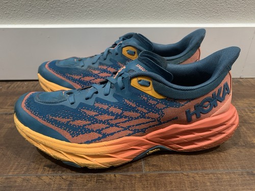Hoka Speedgoat 5 Trailrunningschuhe blau orange Damengröße 10,5 B - Bild 4 von 13