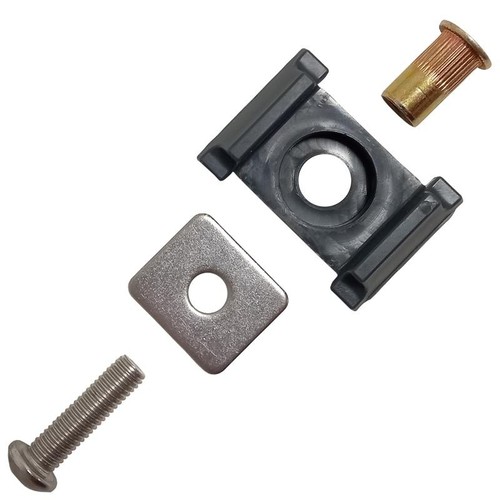 Halter Mattenhalter 10er Set Klemmhalter für Doppelstabmattenzaun Zaun Pfosten - Afbeelding 2 van 15