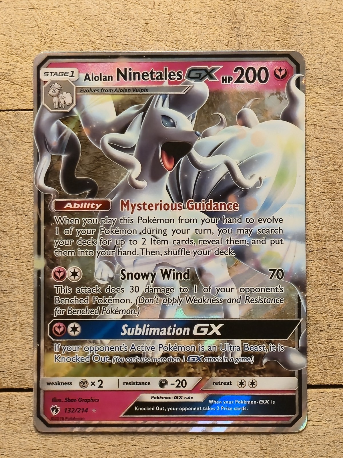 Alolan Ninetales GX 132/214 Sm-Lost Thunder Holo