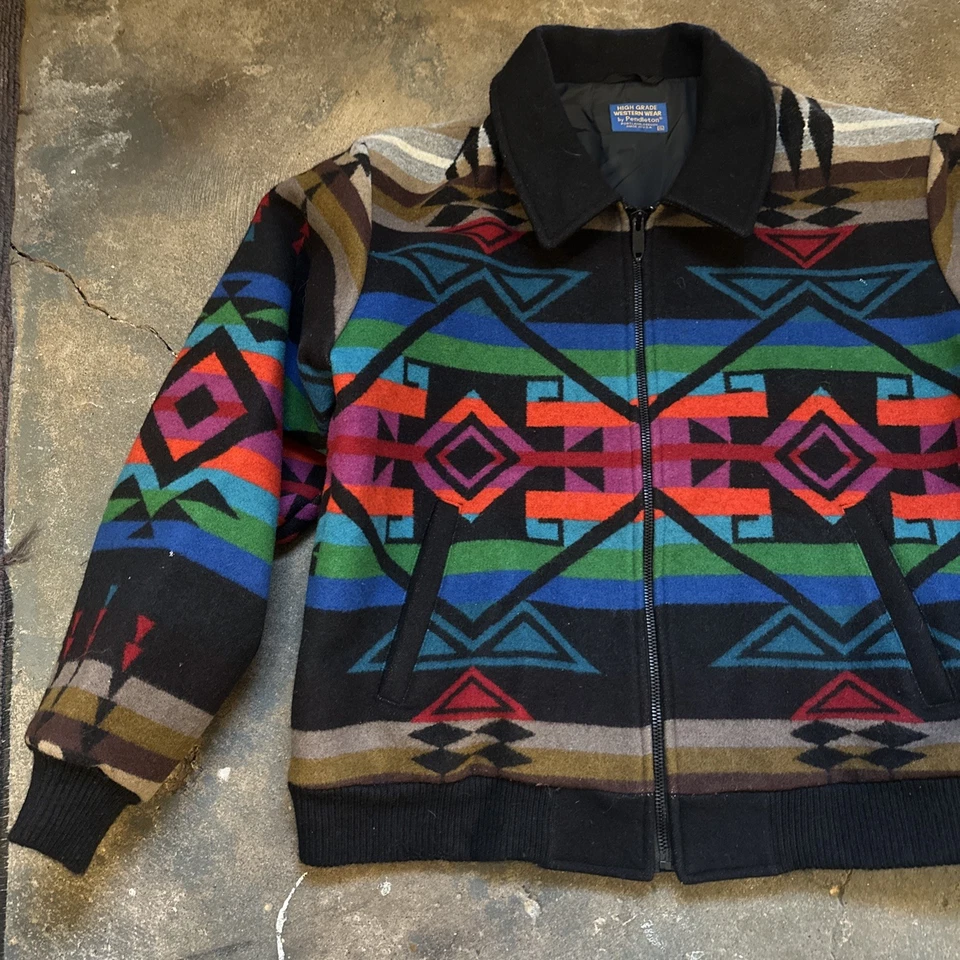 Chaqueta Pendleton Vintage Años 70 Para Hombre Extra Grande Alta Calidad Western Wear Navajo Foto 3 de 4