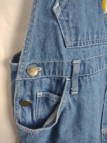 Vintage Embroidered Winnie The Pooh Disney Denim Blue Overalls Size Youth 12 - Picture 5 of 8