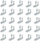 LED Rope Light Clips Holder 50 Pieces PVC Clips with 100 Pcs Screws For Wall