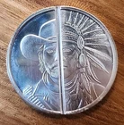 Elemetal  Western  Warrior 1 Troy Oz. .999 Fine Silver Round Cowboy Indian