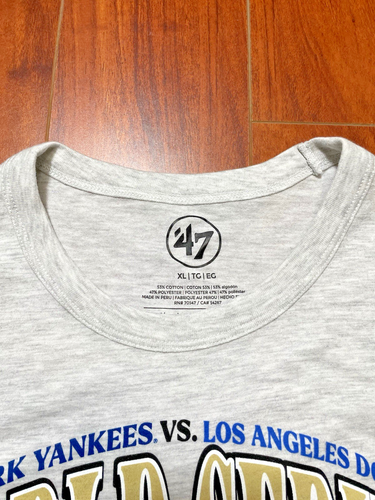 '47 Brand 2024 World Series T Shirt Size XL Dodgers Yankees Ohtani Judge 30x22.5 - Picture 2 of 8