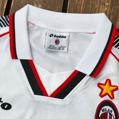 AC Milan 1997-1998 Away Size L Official Soccer Jersey LOTTO
