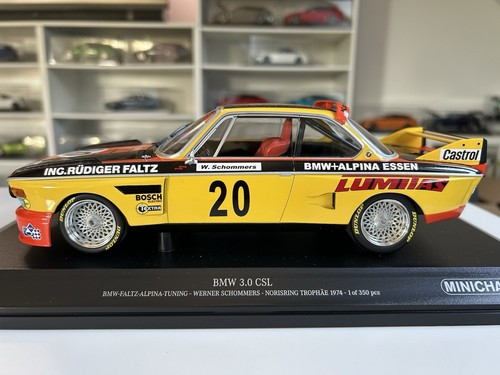 BMW 3.0 CSL – BMW-FALTZ-ALPINA-TUNING – SCHOMMERS 1:18 Modellauto Minichamps OVP - Bild 2 von 15