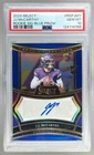 JJ McCarthy 2024 Panini Select Blue Prizm Rookie Auto RC /149 PSA 10