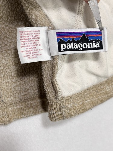 Patagonia Girls Better Sweater Size XL (14) Hooded Full Zip Beige Brown Cute - Picture 13 of 15