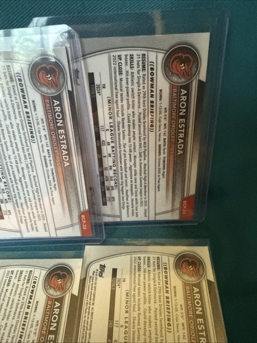 2025 Bowman Aron Estrada Lot of 6 Chrome, Mojo, Paper BCP-33 Baltimore Orioles - Bild 17 von 21