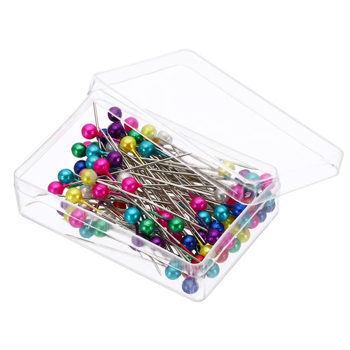 100 Piezas Alfileres de Coser 1.5" con Cabezal de Bola Perlado de Plástico, Multicolor