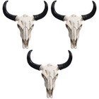 3 Mounted Cow Skull Now Halloween Cattle Hanging