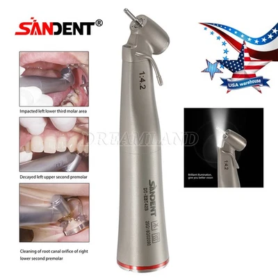 Dental 45° Angle Surgical Handpiece 1:4.2 External Cooling SANDENT
