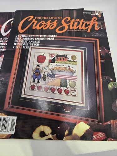 Lot of 11 For the Love of Cross Stitch Patterns Magazine 1988-1996 Vintage - Picture 3 of 12