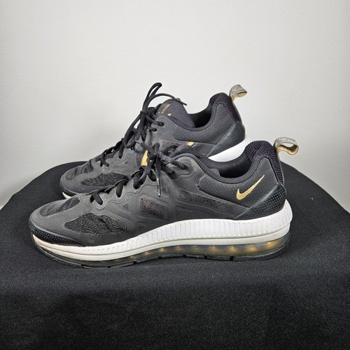 Zapato para hombre Nike Air Max Genome talla 12 negro metálico dorado blanco DM7567-001 - Imagen 4 de 11