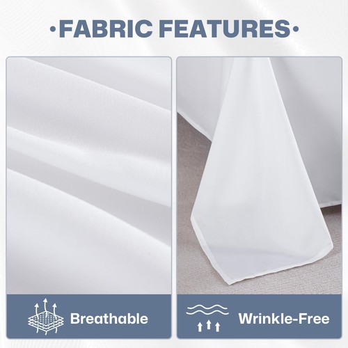Pack de 2 sábanas planas calidad hotel doble doble-2 pack blanco - Imagen 4 de 9