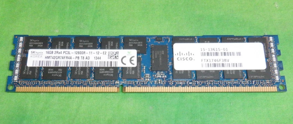 SK hynix CISCO 16GB 2Rx4 PC3L-12800R ECC REGServer Memoria 15-13615-01 LOTE DE 2 Foto 2 de 4