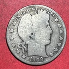 1909 US Barber SILVER Half Dollar "Philadelphia" Mint! Old US Coin!