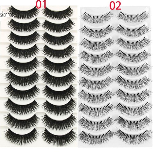 Handmade Thick Crisscross Fluffy Wispy Eye Lashes Extension False Eyelashes - Photo 2/12
