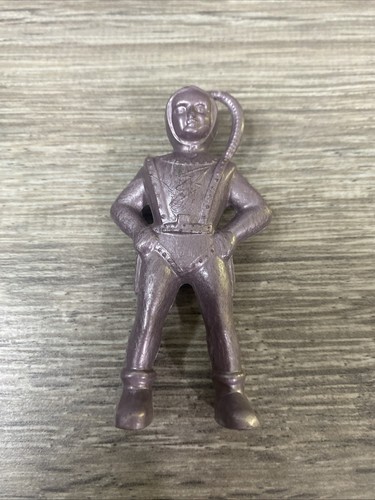 Vintage Ajax Archer 1950er Hartplastik futuristische Raumfahrer Astronaut Figur rosa