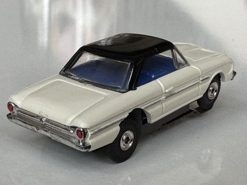 Aurora Thunderjet 500 1963 Ford Falcon HO Slot Car WHITE / DARK BLUE / BLACK - Picture 4 of 20
