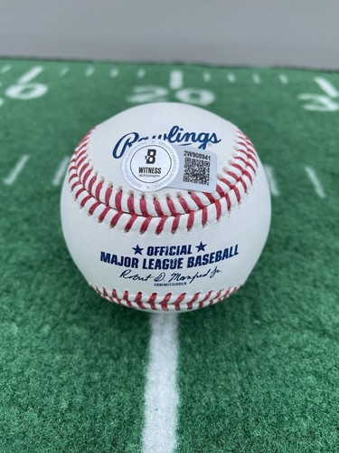 Edwin Diaz New York Mets Autographed Official MLB Baseball Beckett Witnessed - 第 2/3 張圖片