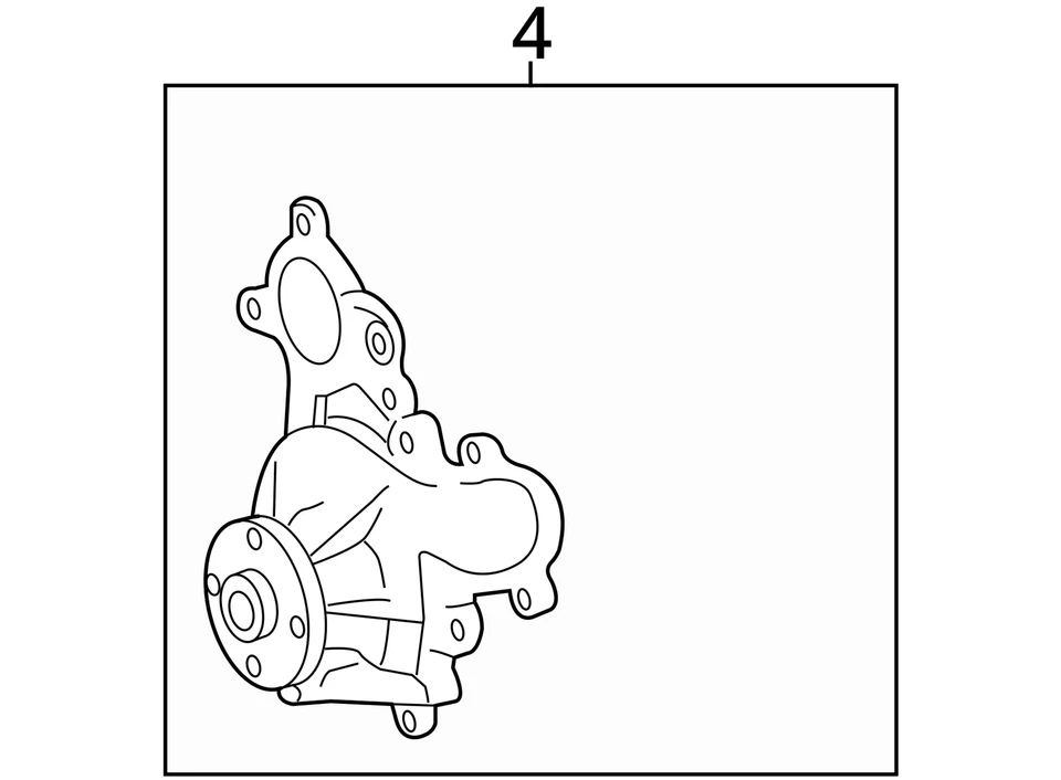 Coolant Pump from 2018 Toyota Tundra 5.7L 10490541 - Image 4 of 4