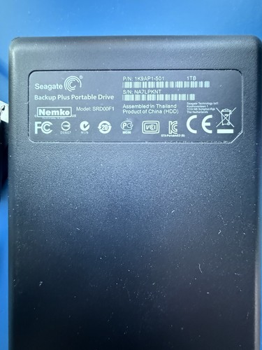 Seagate Backup Plus 1 Terabyte 2.5" Slim External Hard Drive USB 3.0 - Picture 3 of 3