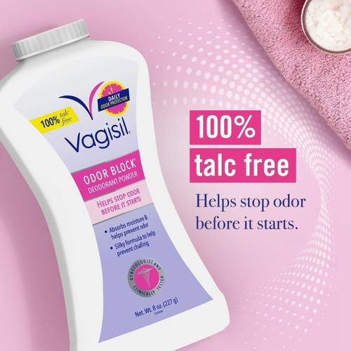 Vagisil Odor Block Deodorant Powder for Women, Helps to 8 Ounce (Pack of 1) - Picture 2 of 5