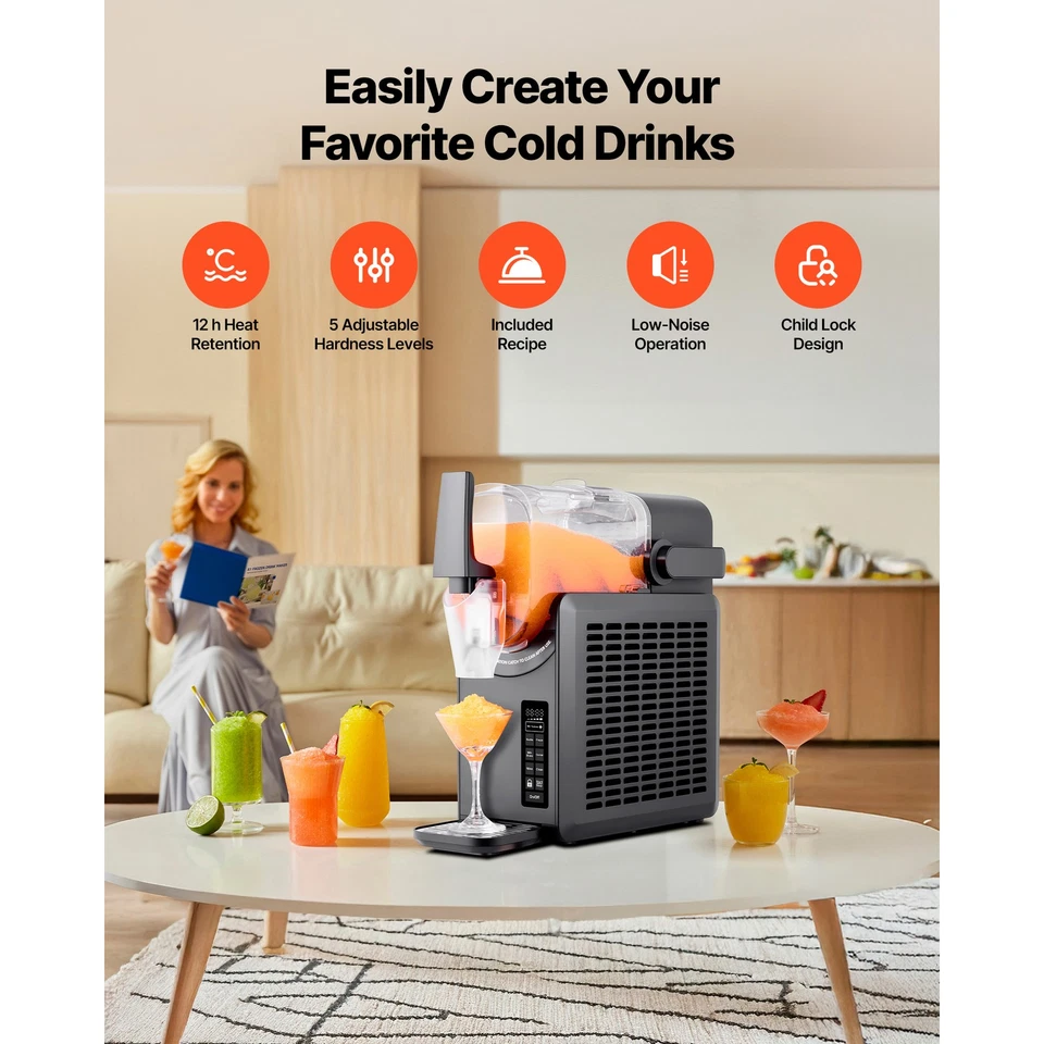 Uimoso 2,6 л замороженный напиток Slushy Maker с 5 предустановленными программами льда не требуется DIY - Изображение 4 из 4